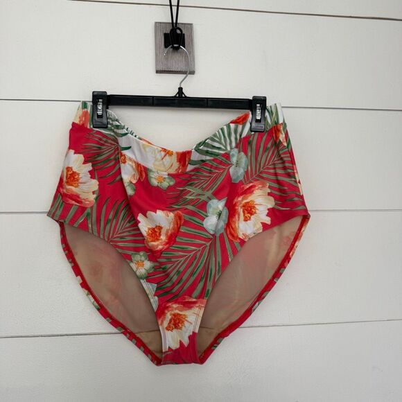 Swim by Cacique Women’s 24 Tropical High Waist Swim Bottoms - Picture 1 of 3